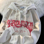 Felpa Uomo con Cappuccio e Ricami Streetwear