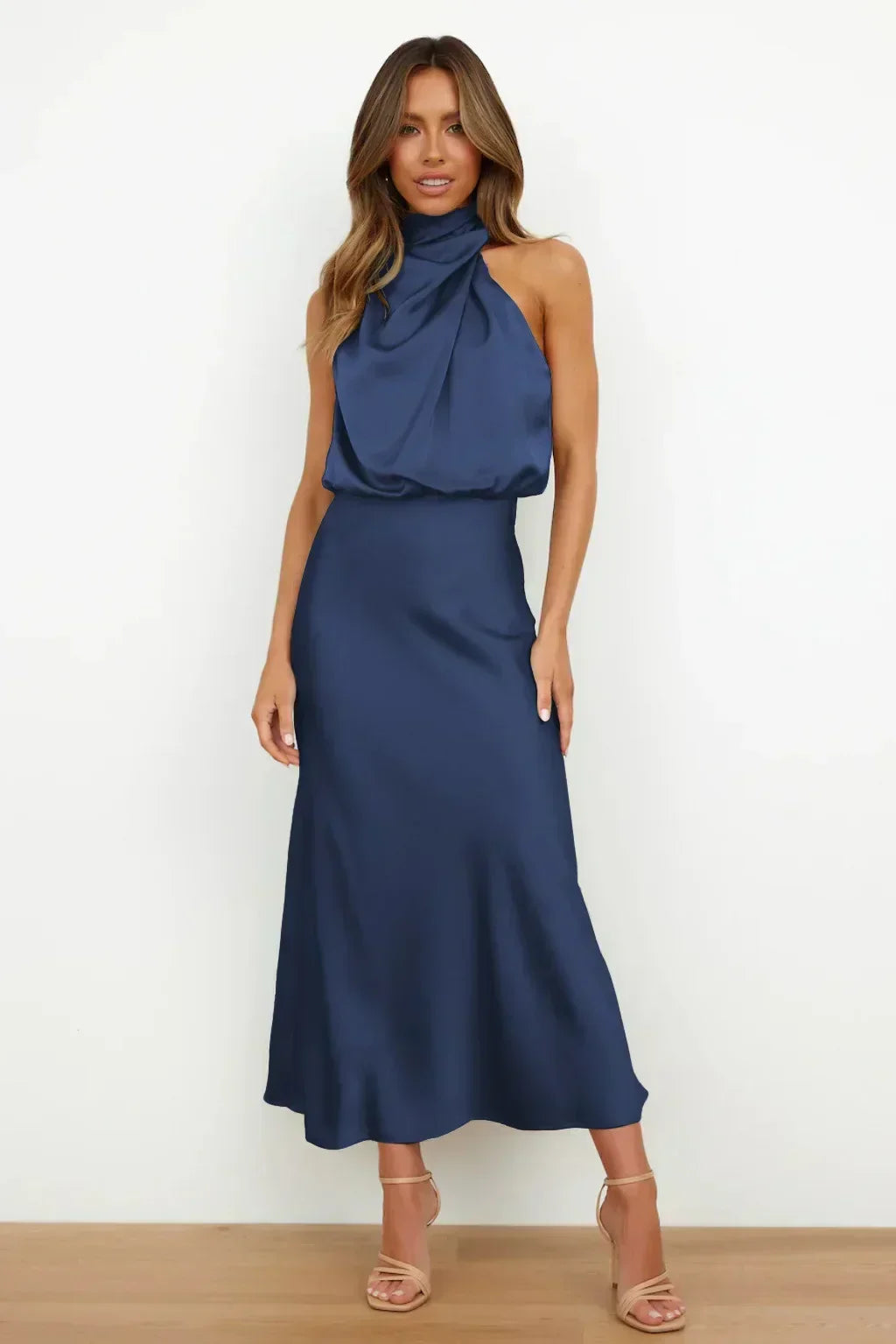 Abito da Sera Donna Elegante con Scollo Halter