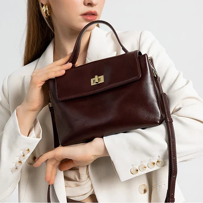 Borsa Donna in Vera Pelle dal Design Vintage