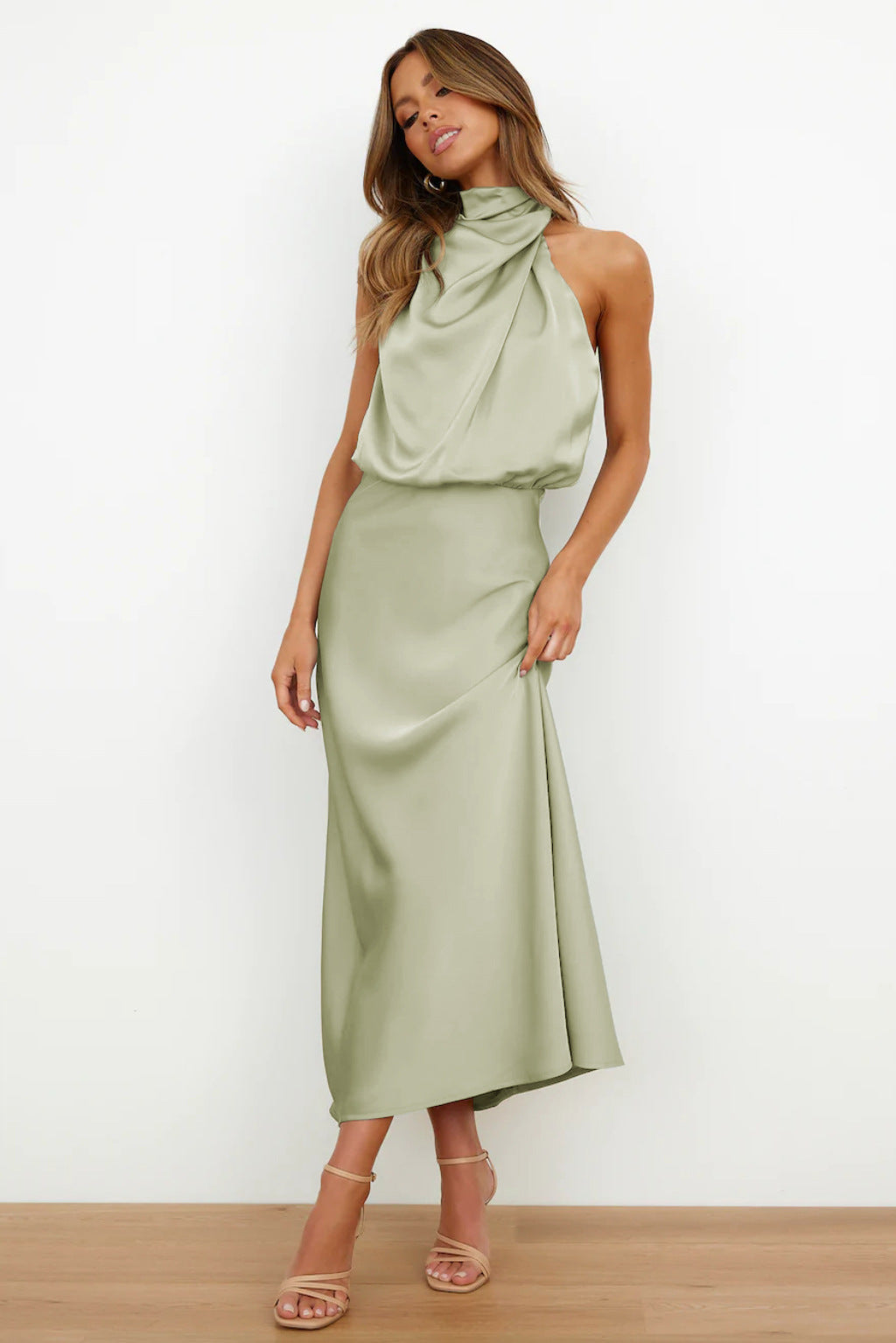 Abito da Sera Donna Elegante con Scollo Halter