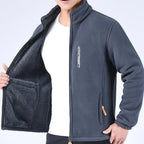 Giacca Uomo in Pile Pesante con Zip Integrale e Collo Alto