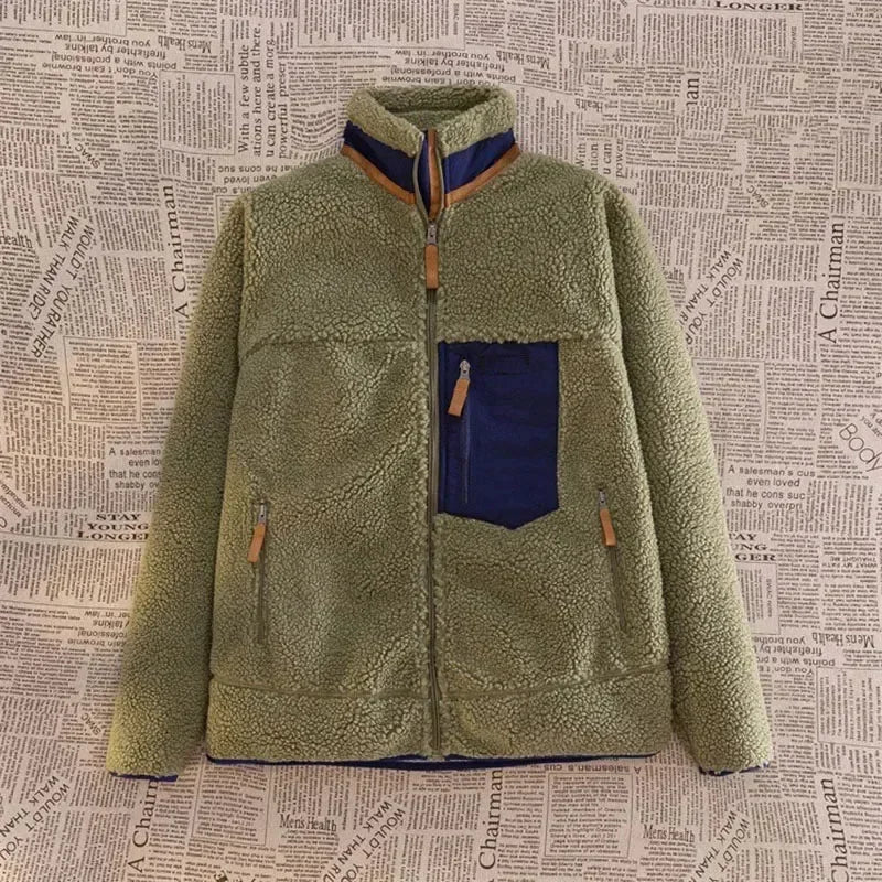 Giacca Unisex in Sherpa Fleece con Zip