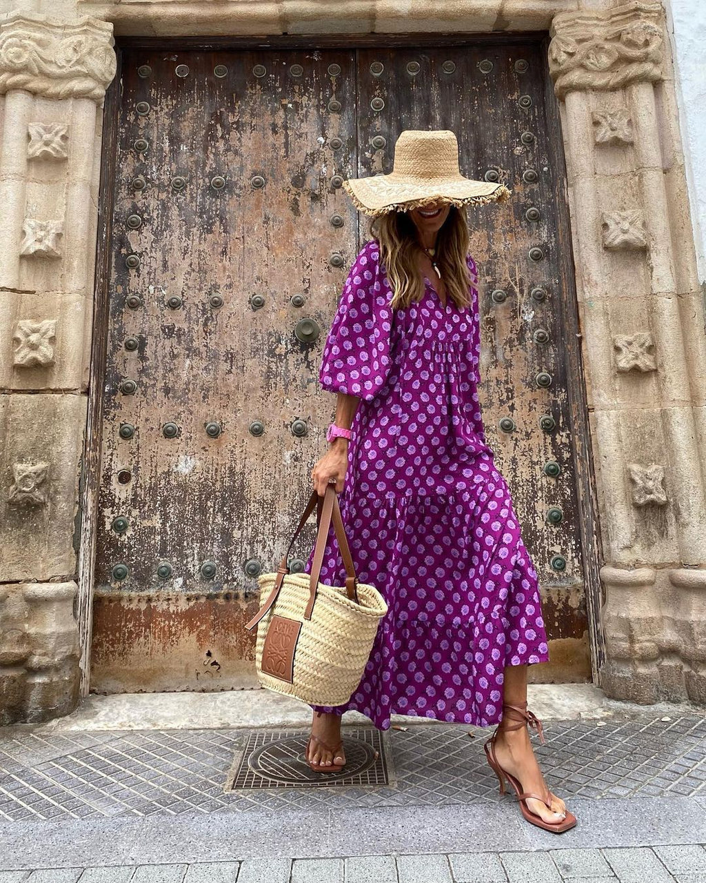 Abito Boho con Scollo a V ANFINITE Ausonia
