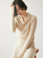 Pull femme croisé sur le devant – Élégant, ajusté et à manches longues
