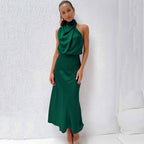 Abito da Sera Donna Elegante con Scollo Halter