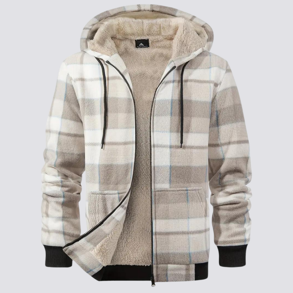 ANFINITE – Giacca Fleece Foderata con Cappuccio per Uomini | Calda, Morbida & Antivento