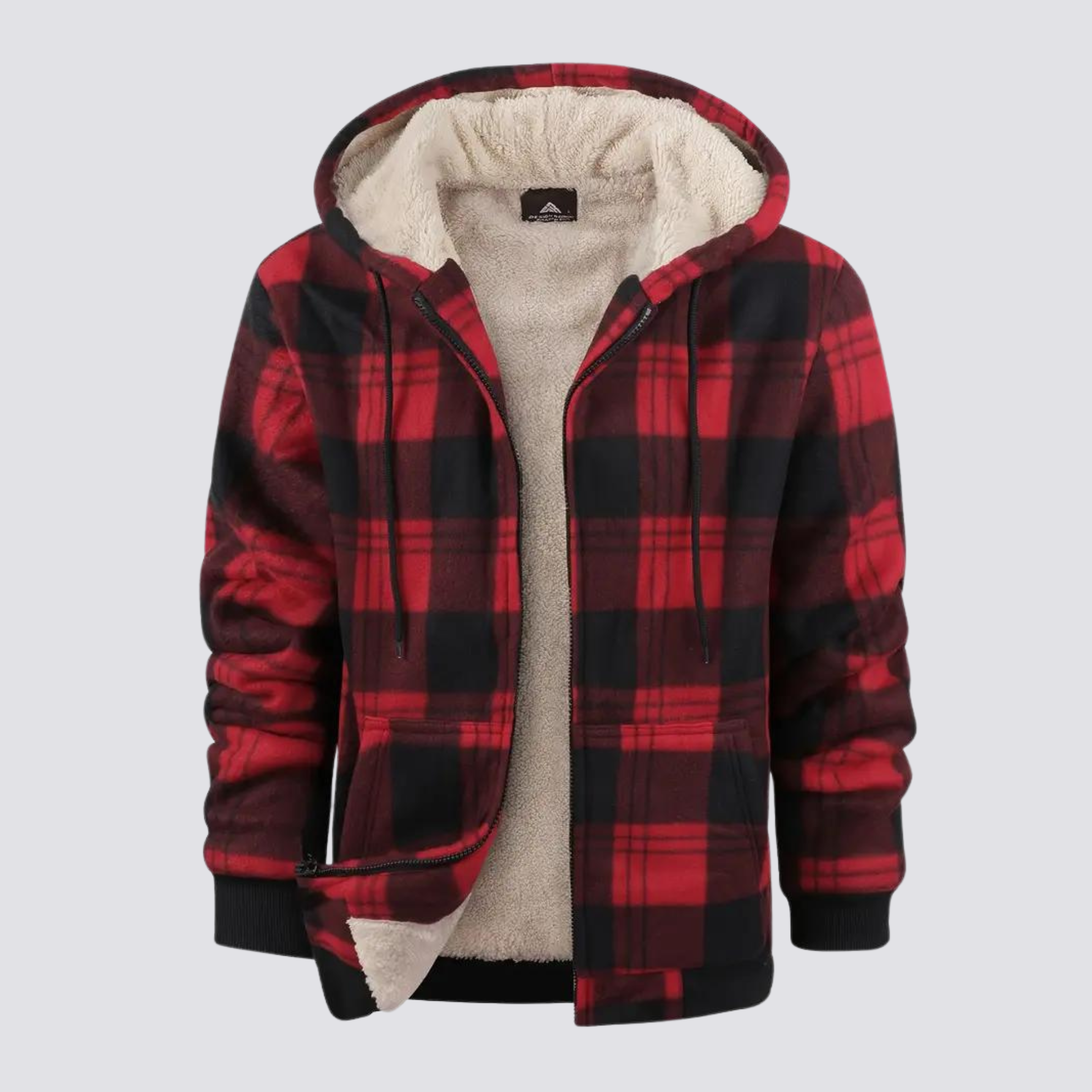 ANFINITE – Giacca Fleece Foderata con Cappuccio per Uomini | Calda, Morbida & Antivento