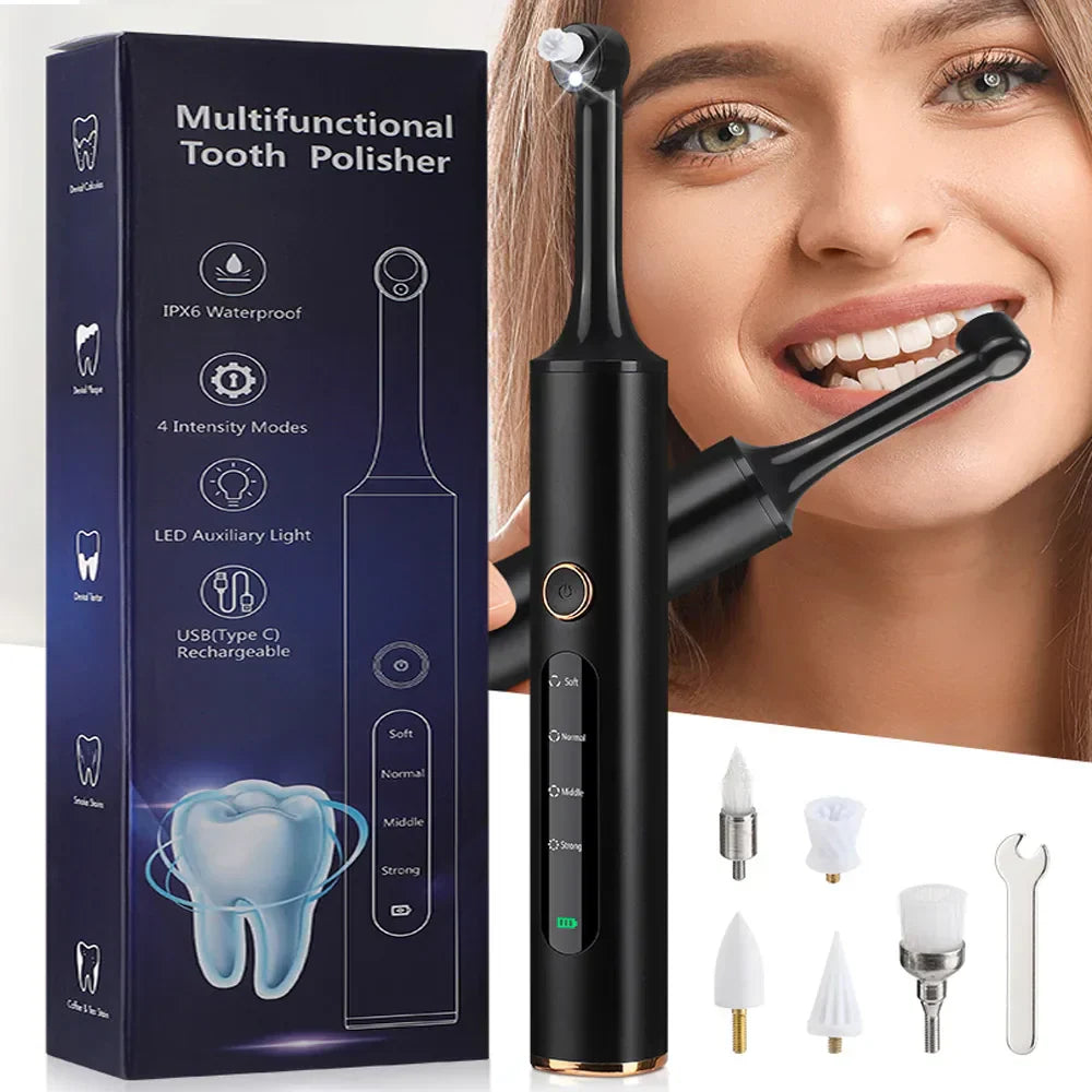 Strumento per la lucidatura dei denti 5-in-1 senza fili – Pulitore multifunzionale per una cura orale più luminosa nella vita quotidiana