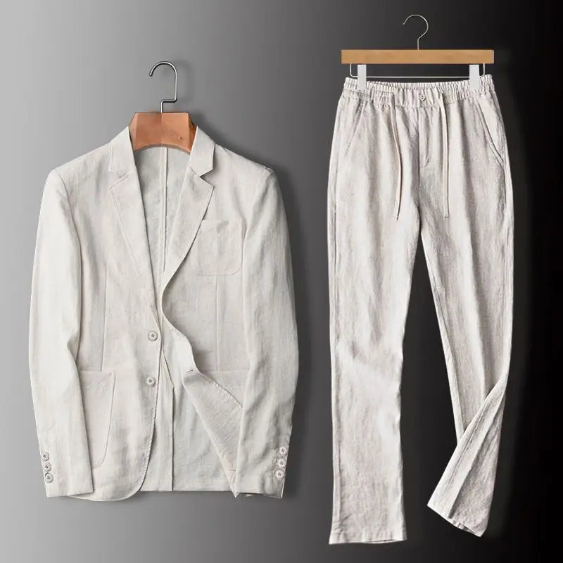Completo Elegante in Lino da Uomo – Stile Raffinato per le Giornate Estive