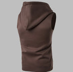 Gilet Uomo con Cappuccio e Zip – Felpa Smanicata Leggera e Casual