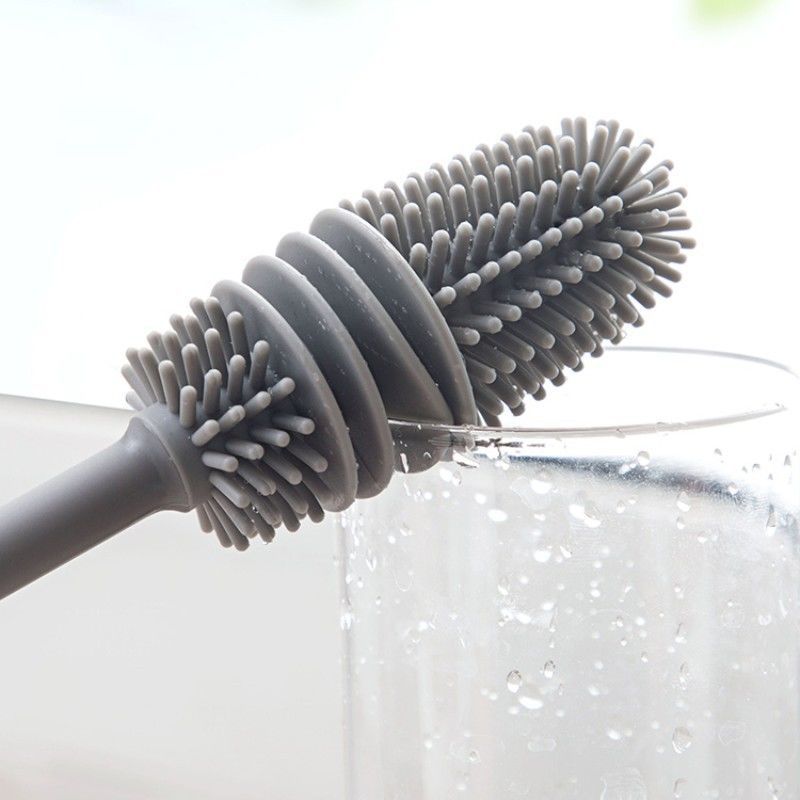 Spazzola in Silicone per Piatti | Ideale per Pulire Bottiglie, Calici, Vasi e Altro