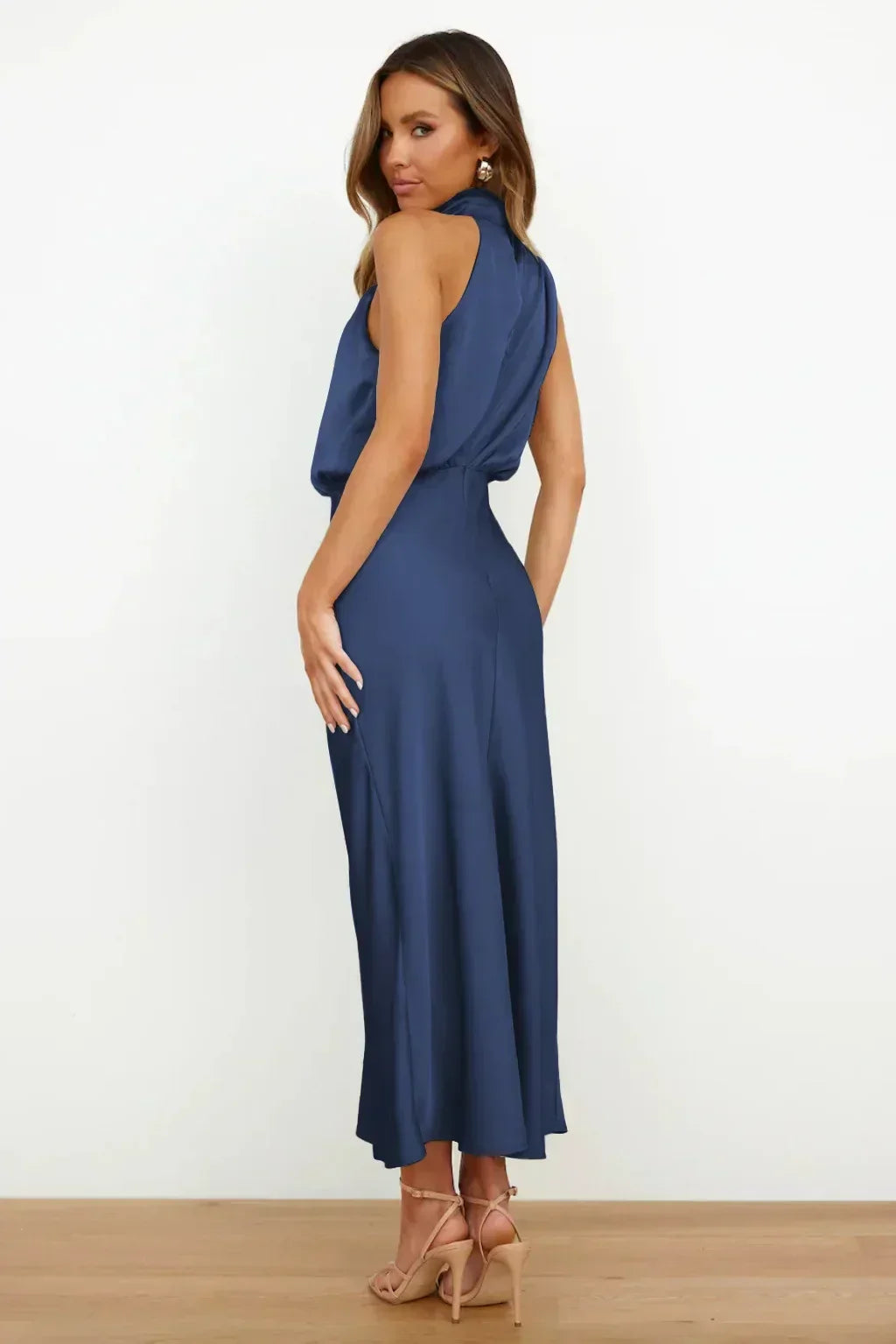 Abito da Sera Donna Elegante con Scollo Halter