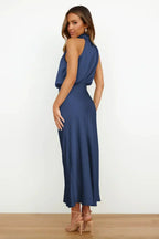Abito da Sera Donna Elegante con Scollo Halter