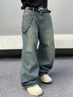 Jean baggy homme à jambe large - denim streetwear imprimé