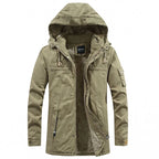 Parka d’hiver pour homme avec capuche et intérieur en polaire – veste coupe-vent chaude et résistante