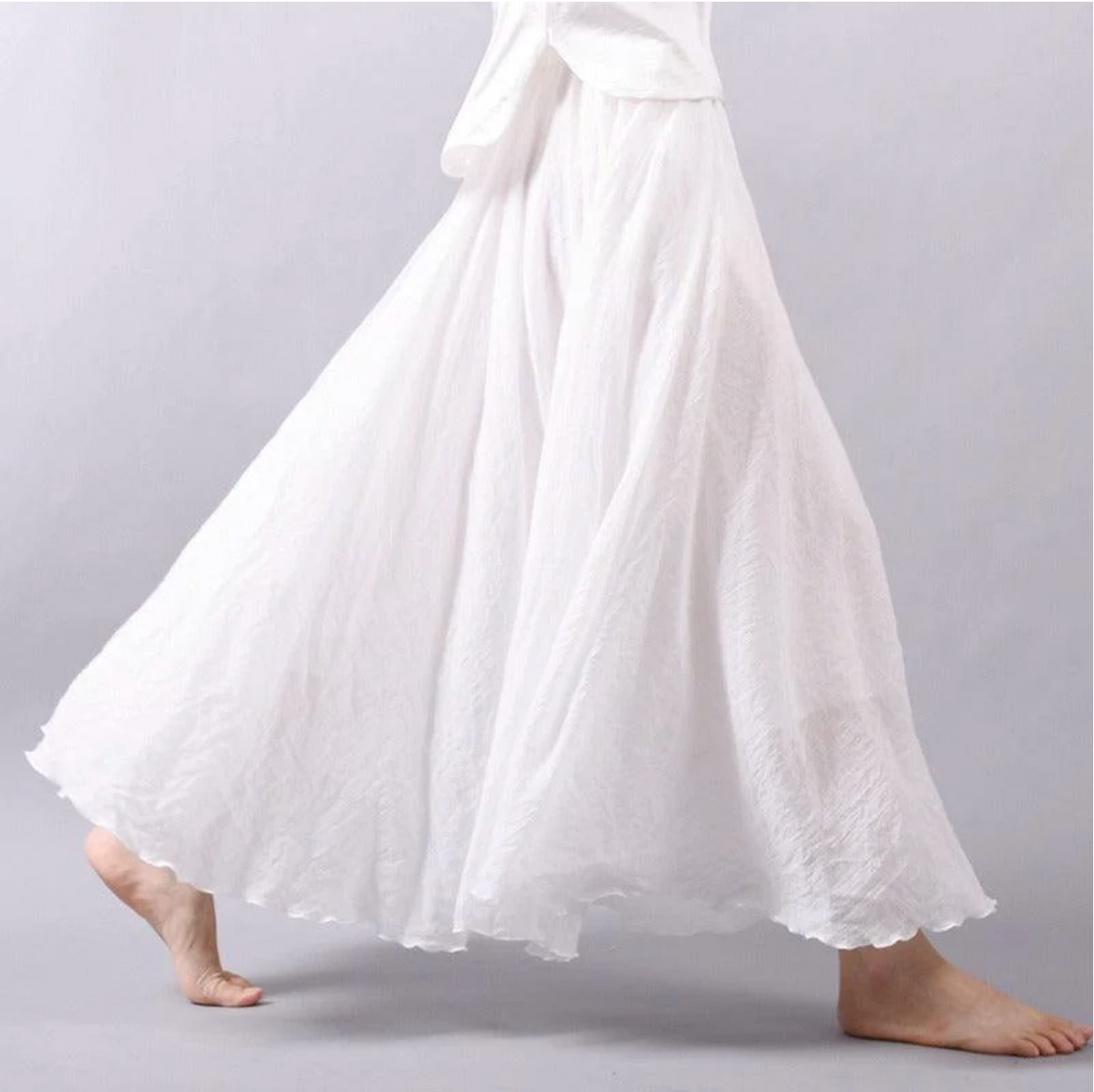 Gonna Maxi Donna Fluida a Linea A con Vita Elasticizzata