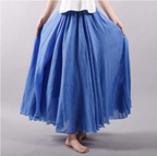 Gonna Maxi Donna Fluida a Linea A con Vita Elasticizzata