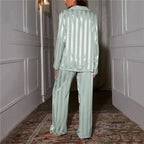 Completo Lounge Donna in Raso con Camicia e Pantaloni