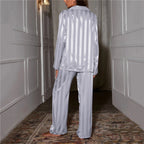 Completo Lounge Donna in Raso con Camicia e Pantaloni