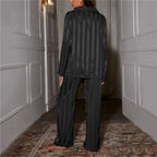 Completo Lounge Donna in Raso con Camicia e Pantaloni