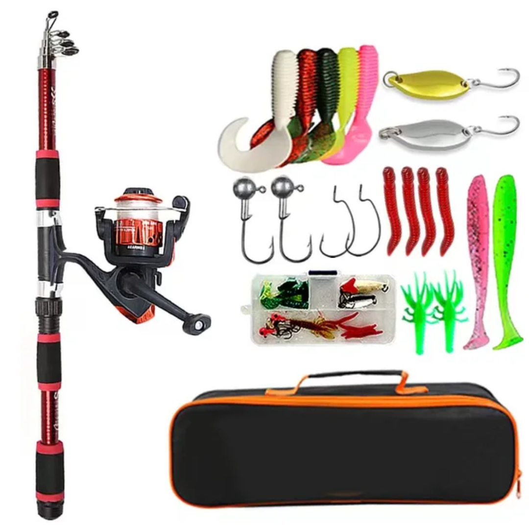 Set di Canna da Pesca Telescopica | Compatto, Leggero e Perfetto per Viaggi e Attività all'Aperto