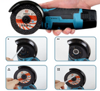 Effektiv Trådløs Vinkelsliber – 800W Håndholdt Sliber med 19500 RPM & Ekstra Skiver | Kompakt Multiværktøj til DIY Skæring og Slibning