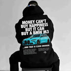 Felpa Oversize Uomo con Cappuccio e Stampa Auto – Streetwear dal Carattere Audace