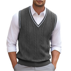 Gilet Uomo Leggero in Maglia con Scollo a V