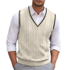 Gilet Uomo Leggero in Maglia con Scollo a V