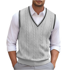 Gilet Uomo Leggero in Maglia con Scollo a V