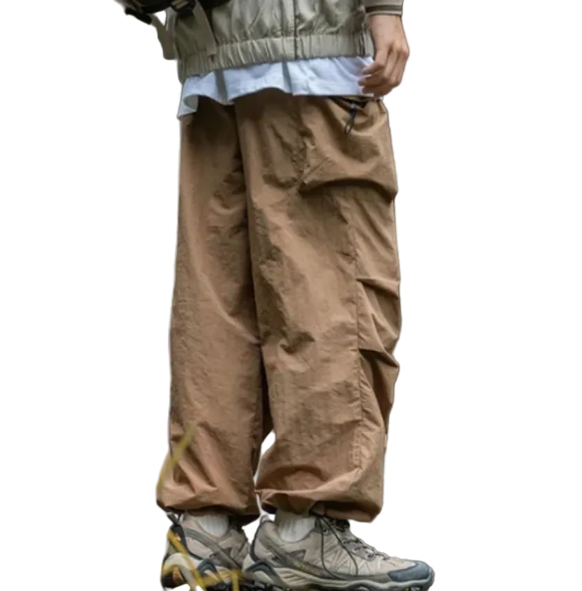 Pantalones cargo impermeables para hombre - corte holgado con múltiples bolsillos