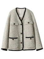 Chaqueta de mujer de punto 100% lana