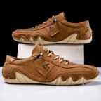 Sneakers Uomo Artigianali in Vera Pelle con Suola Ondulata