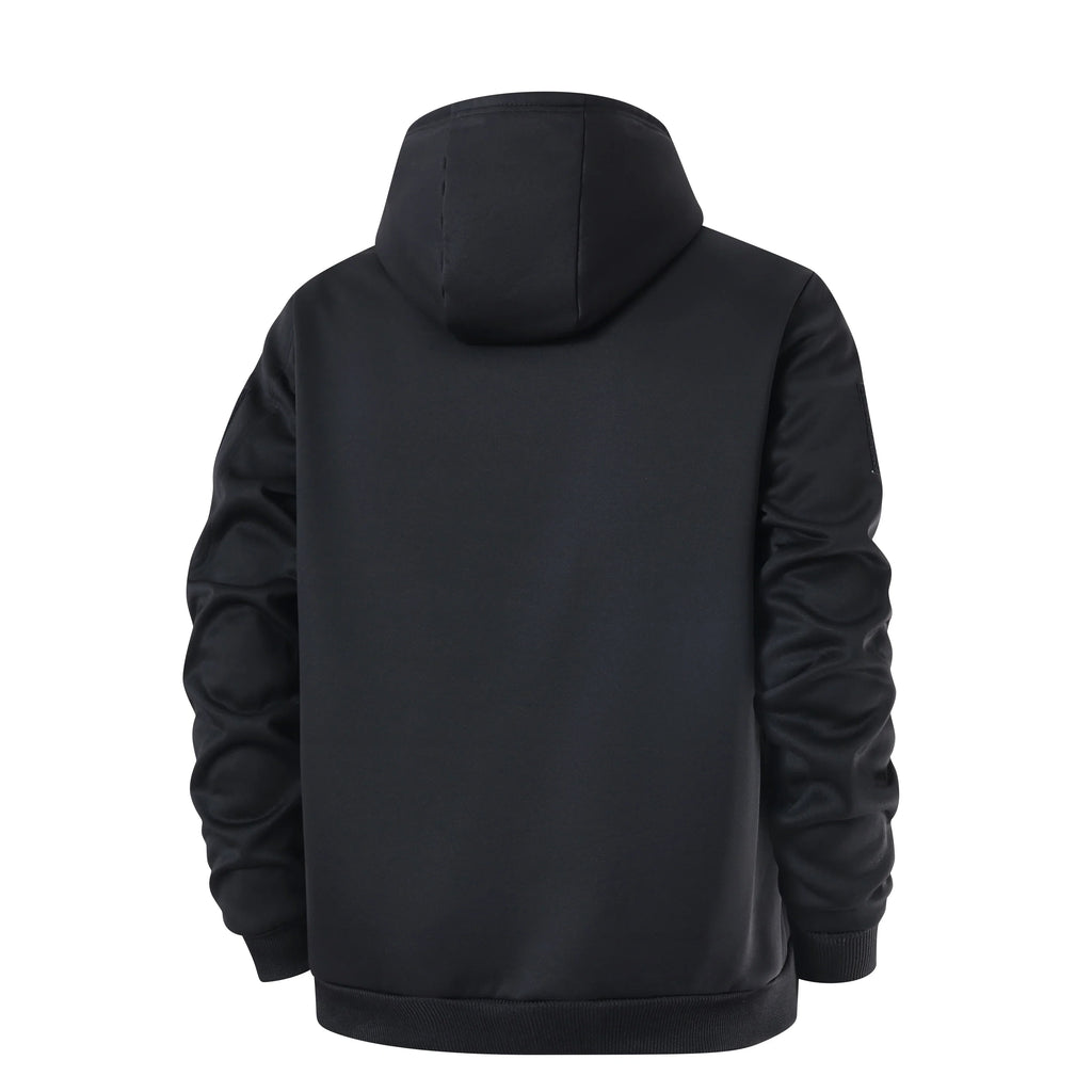 Giacca Uomo in Pile con Cappuccio e Fodera Sherpa – Calore e Comfort Invernale
