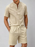 Completo Elegante in Cotone e Lino da Uomo – Stile Raffinato e Freschezza Naturale