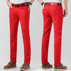 Pantalones chinos de hombre en algodón elástico – Corte regular, elegantes y transpirables