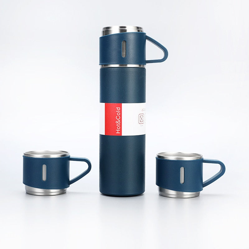 Borraccia Termica Isolata Portatile – Mantiene la Temperatura per 12 Ore con Coperchio a Tazza