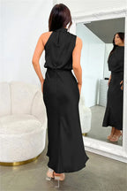 Abito da Sera Donna Elegante con Scollo Halter