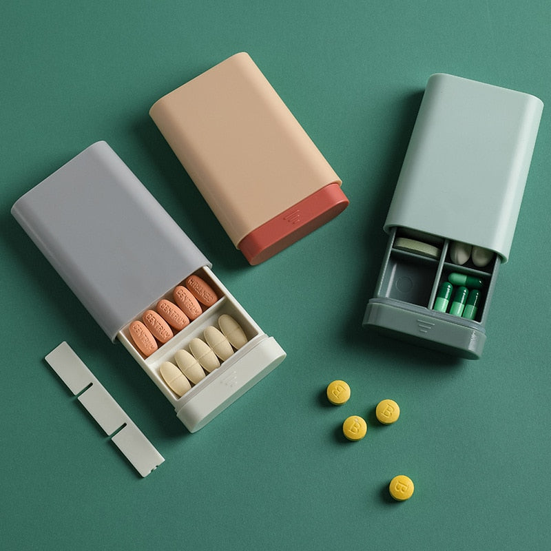 Porta Integratori ANFINITE – Organizer Compatto per Integratori e Farmaci