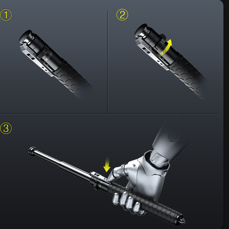 Kompakt Selvforsvars Vandrestav – Optimal Støtte og Sikkerhed til Dine Udendørs Eventyr