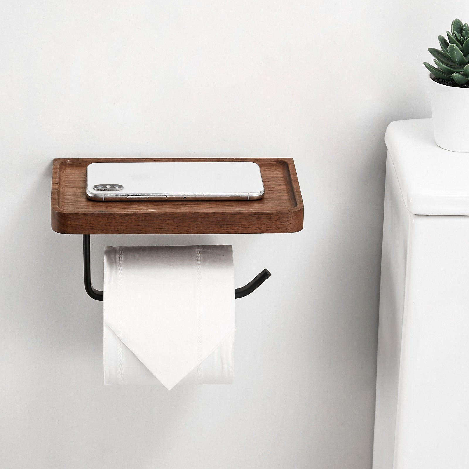 Porta Carta Igienica in Legno | Elegante & Funzionale