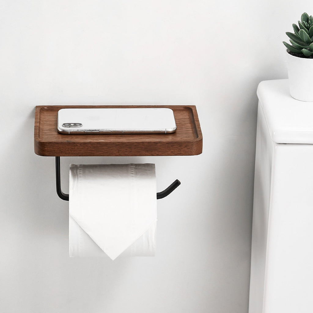 Porta Carta Igienica in Legno | Elegante & Funzionale
