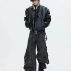 Giubbotto Bomber Uomo in Ecopelle con Cappuccio in Pelliccia Sintetica – Stile Urban Invernale