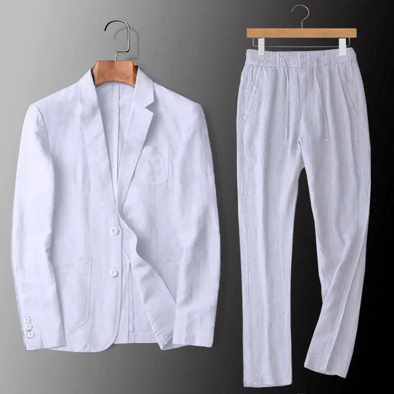 Completo Elegante in Lino da Uomo – Stile Raffinato per le Giornate Estive