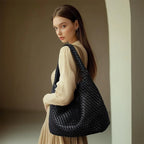 Bolso de mujer trenzado de ecopiel con neceser
