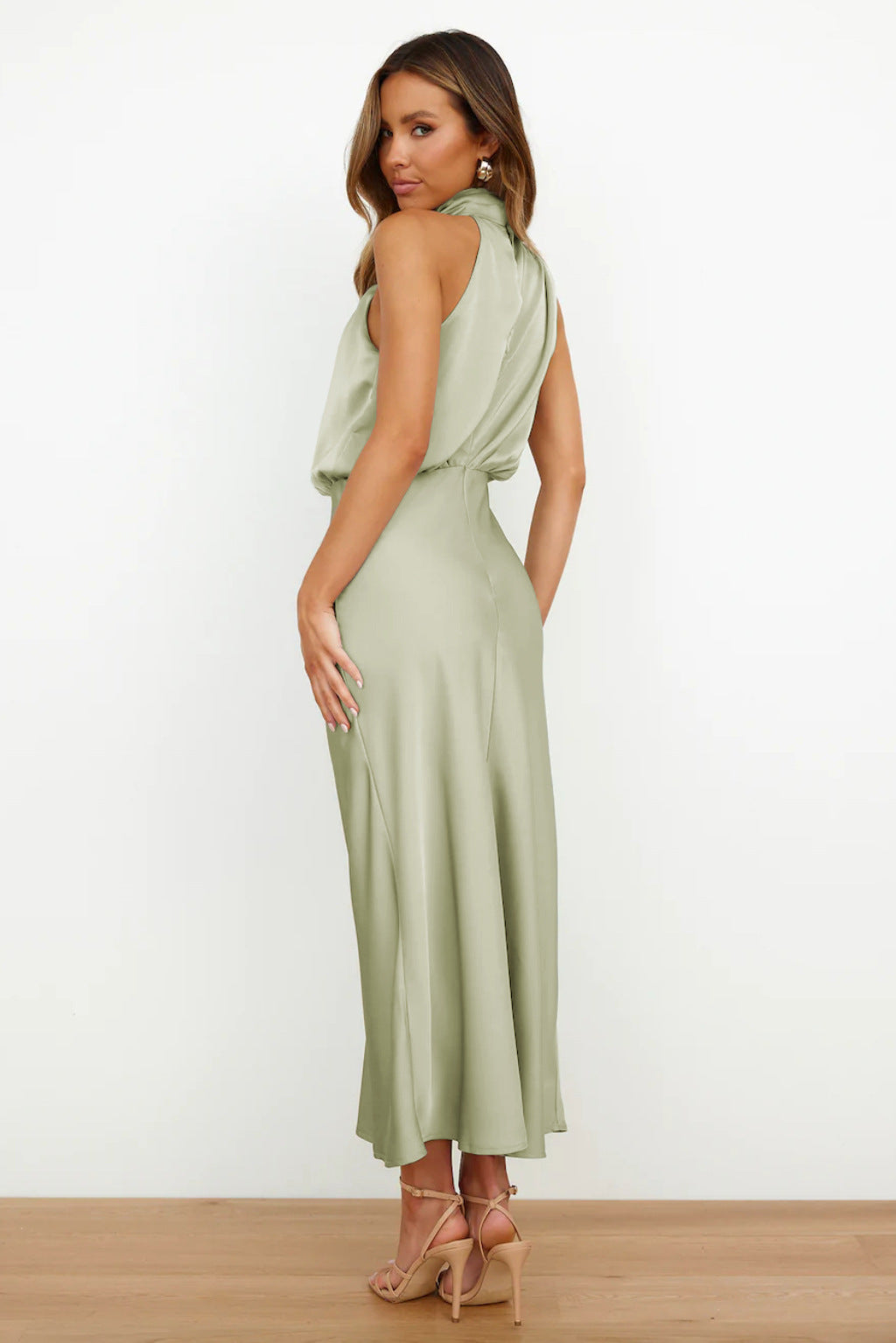 Abito da Sera Donna Elegante con Scollo Halter