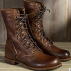 Bottes pour femme en cuir véritable à coupe flexible