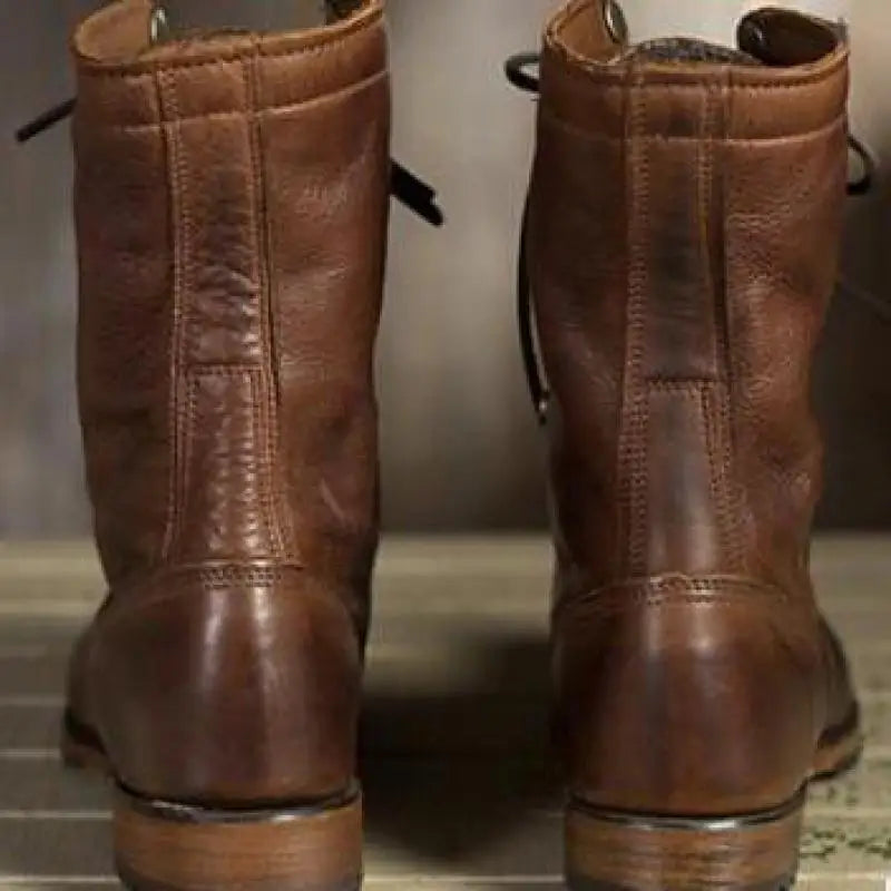 Bottes pour femme en cuir véritable à coupe flexible