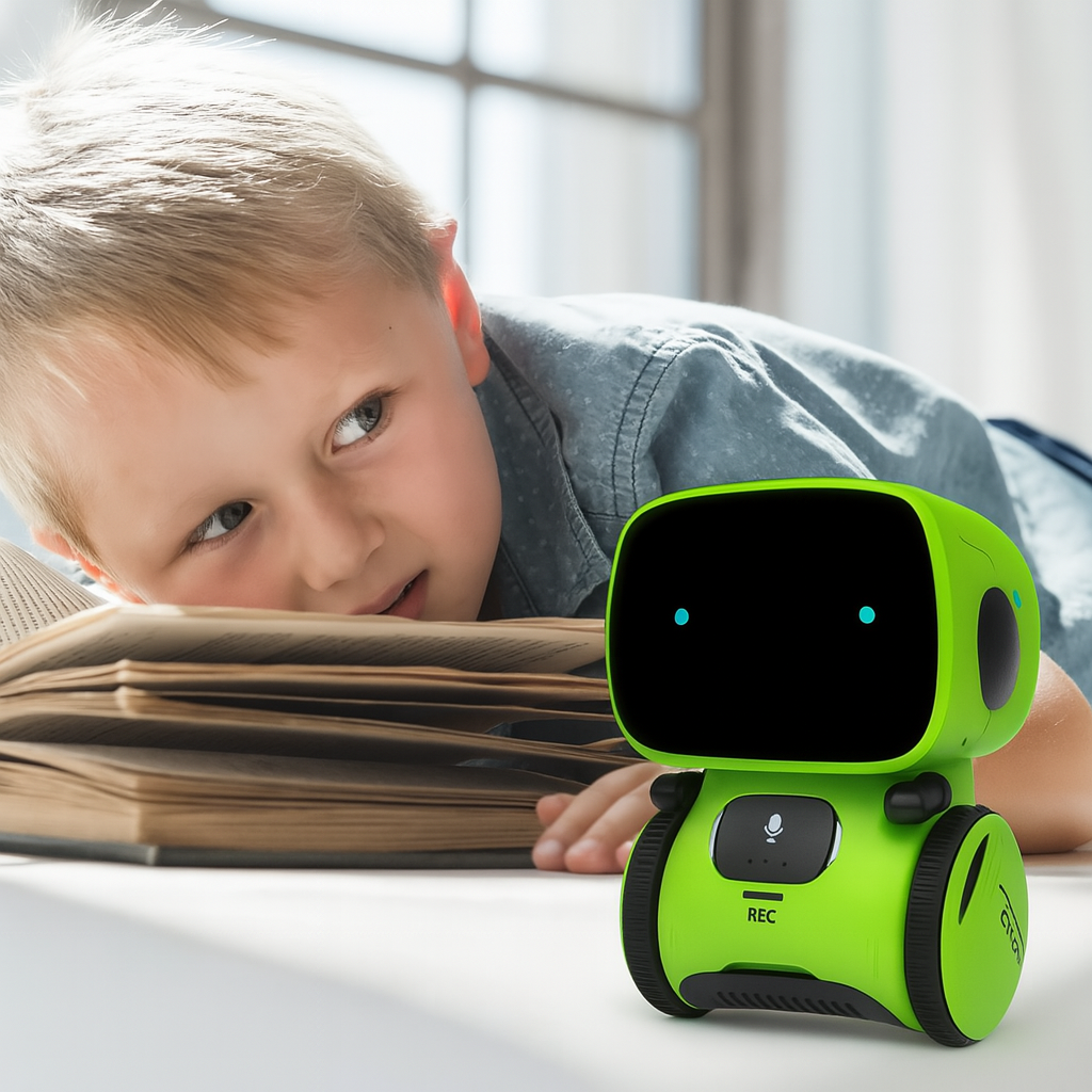 Robot Interattivo per Parlare e Imparare per Bambini – Giocattolo Educativo Intelligente con Voce, Musica e Giochi