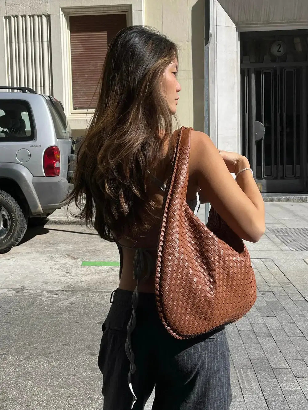 Borsa XL Donna Intrecciata in Ecopelle